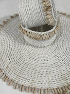 Placemat Tondo in Giunco con Conchiglie Cyprea – Ø35 cm Artigianale