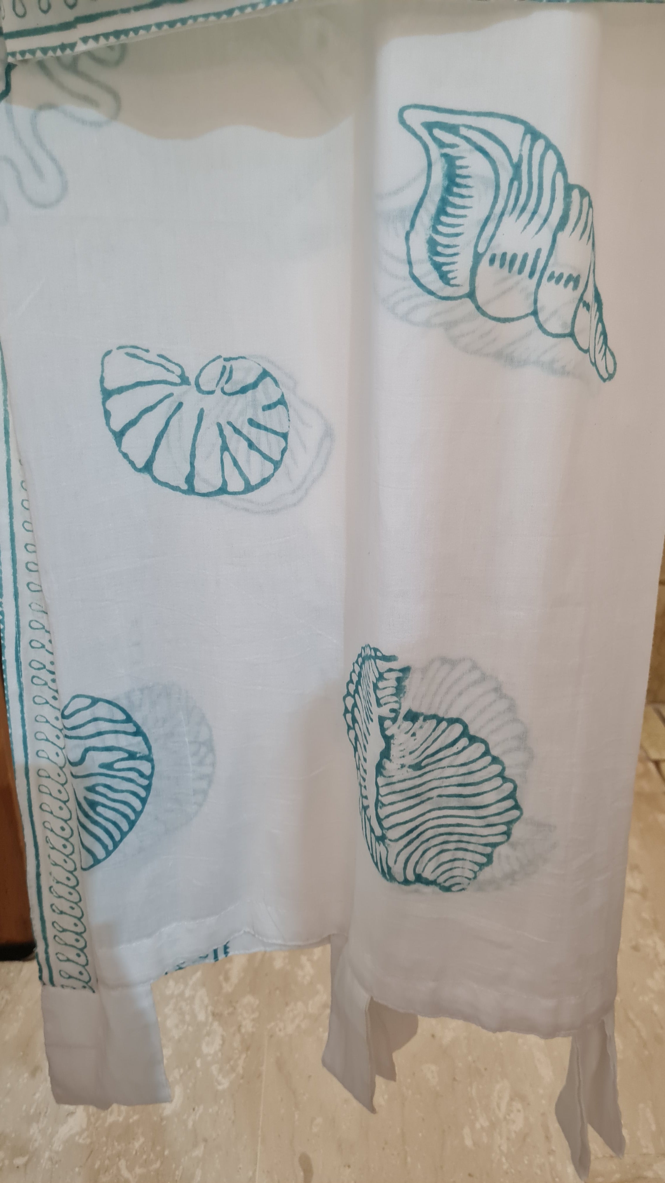 TENDA BIANCA CONCHIGLIE TIFFANY GREEN