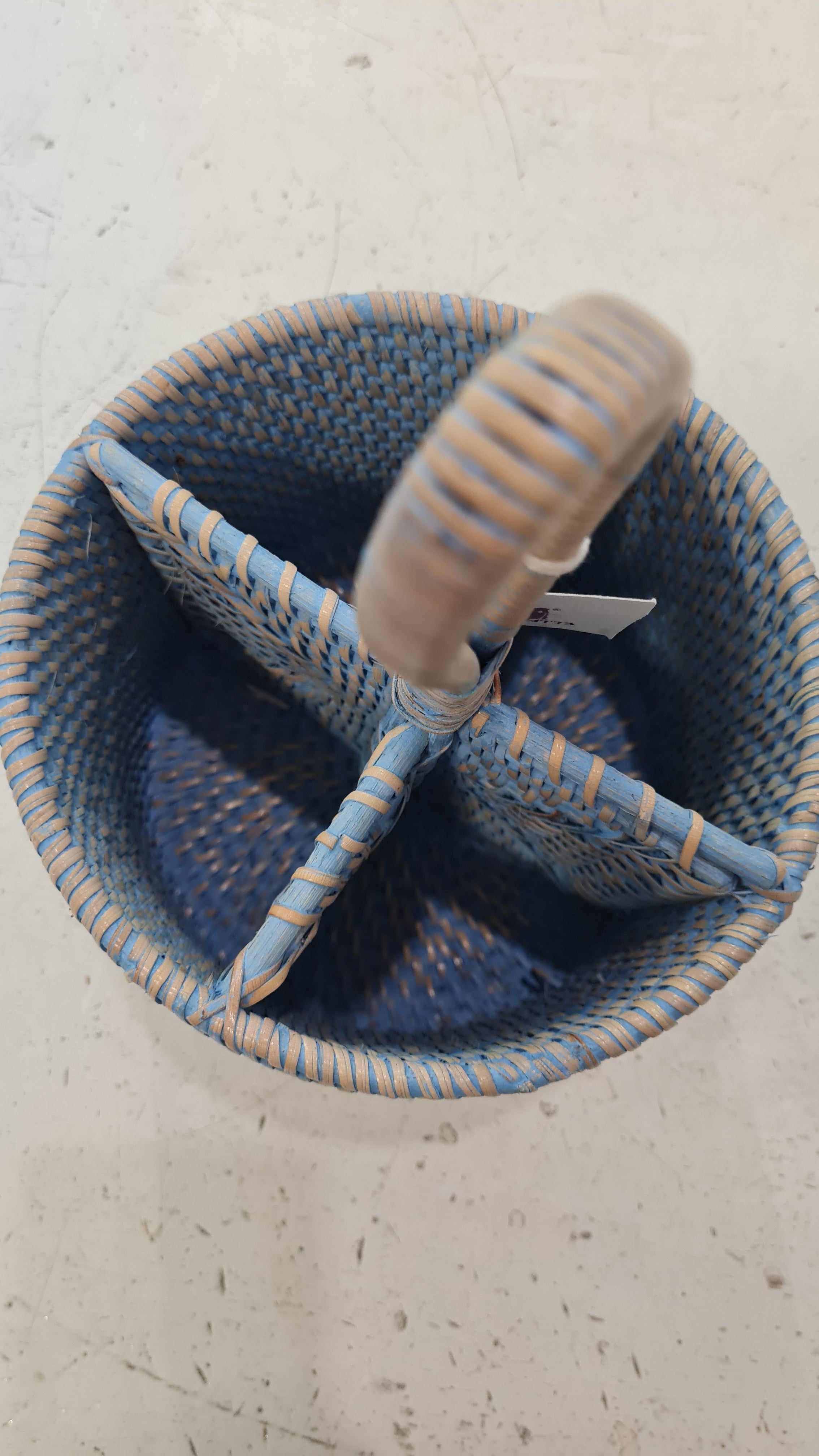 Portaposate tondo in rattan