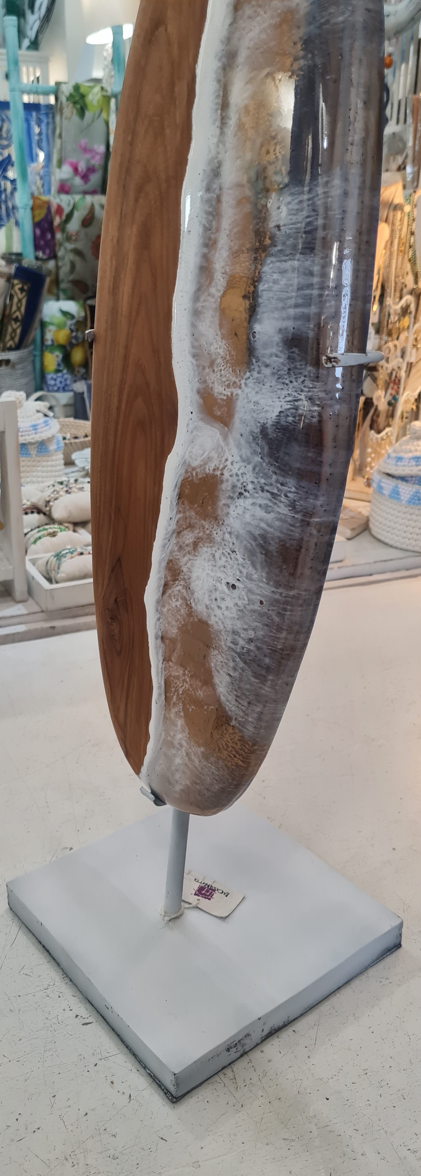 Surf medio in teak con base