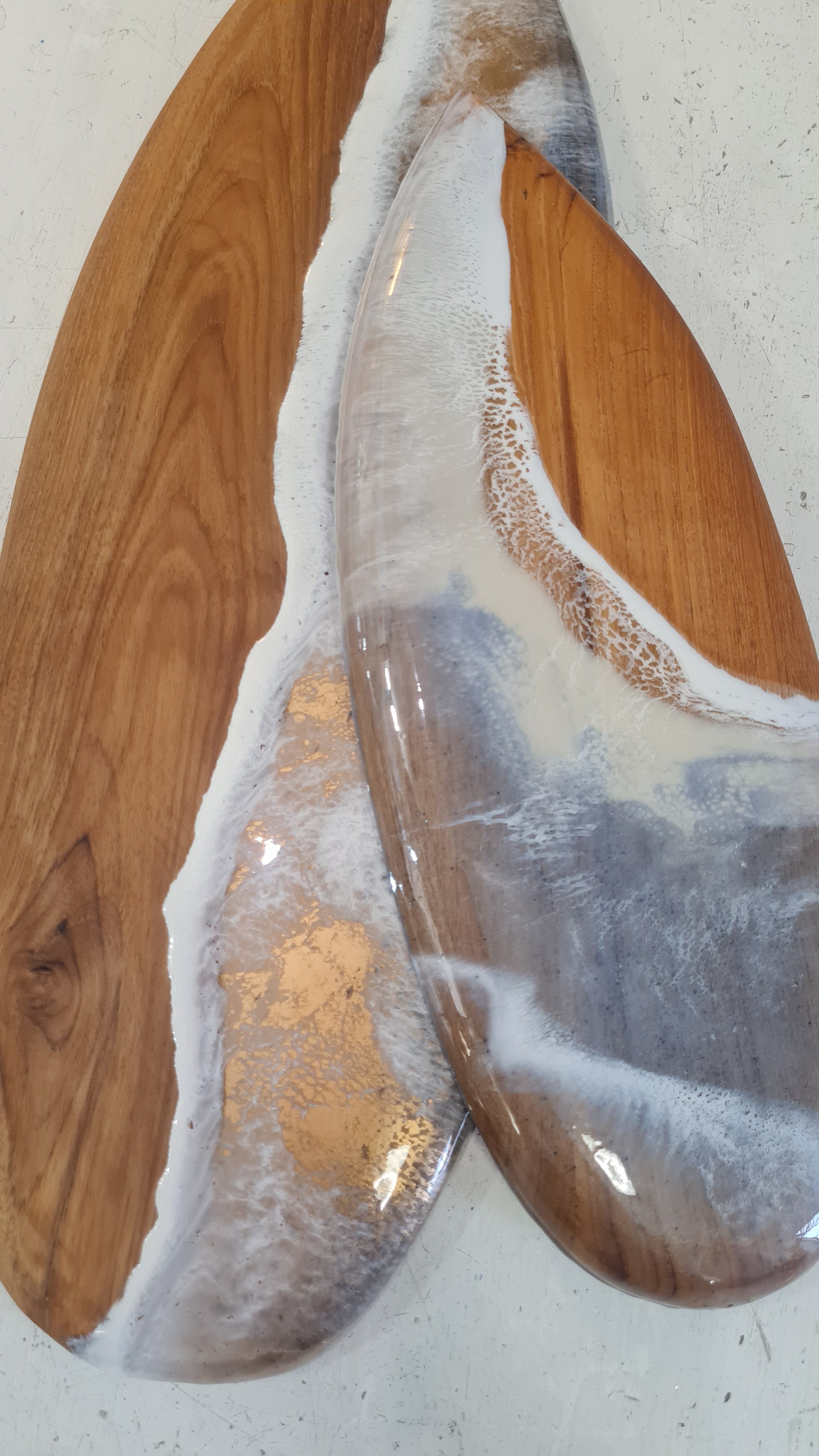 Surf medio in teak con base