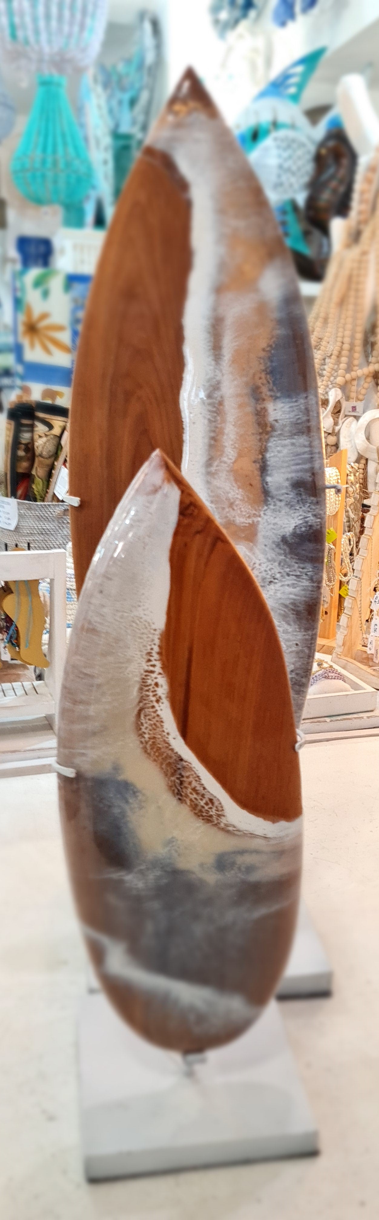 Surf medio in teak con base