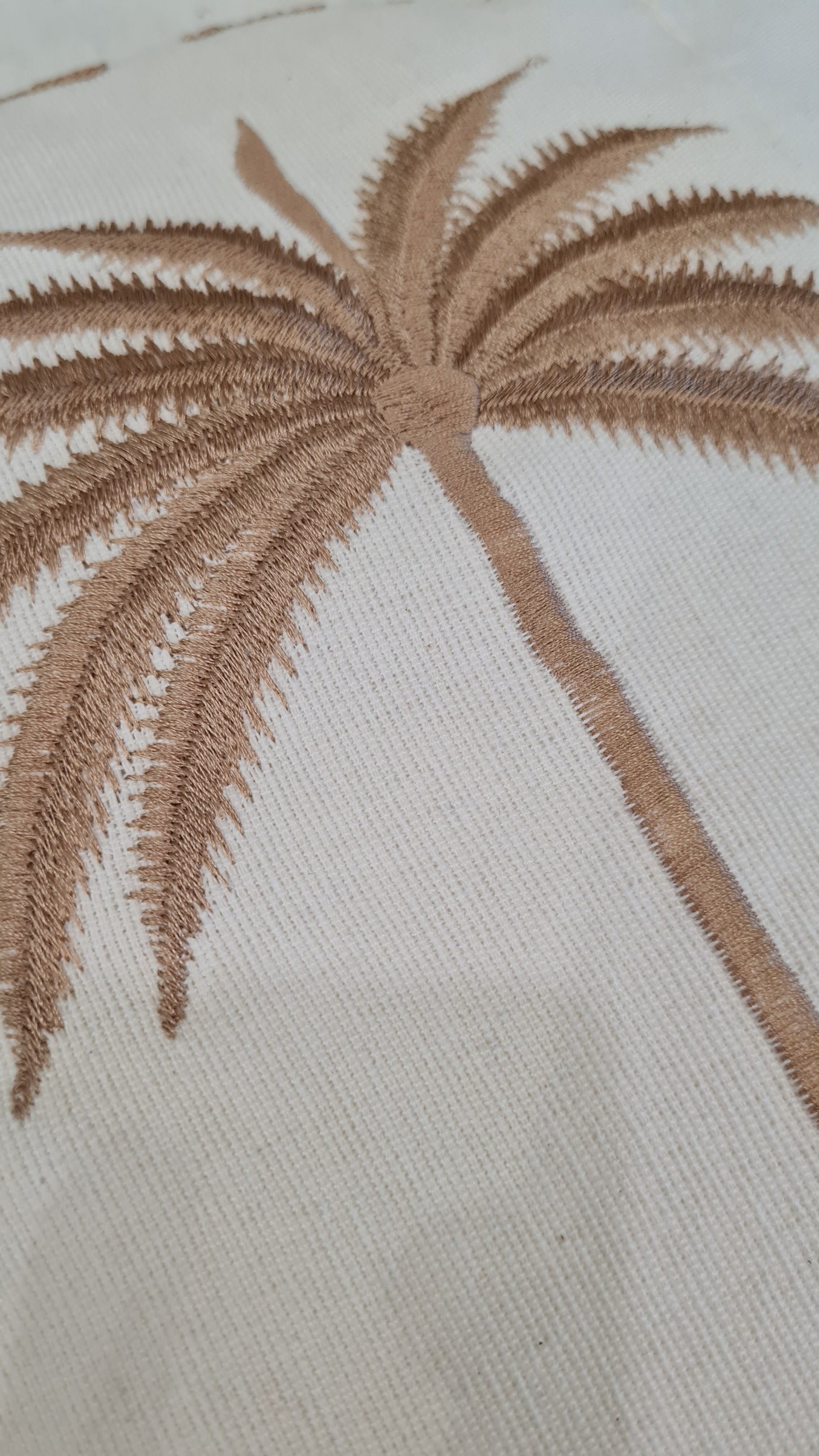 cuscino quadrato ecru 40x40 palma centrale beige