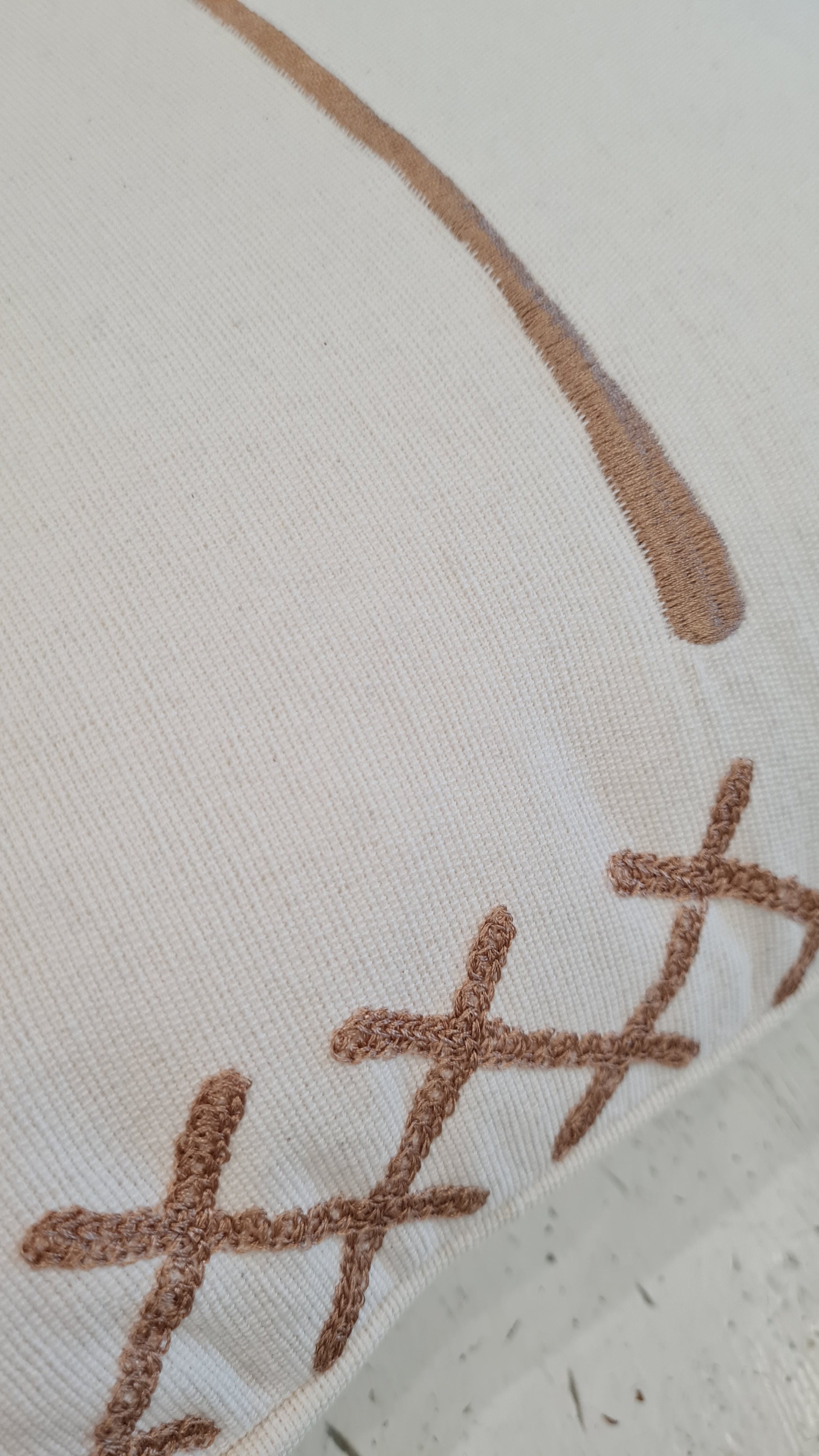 cuscino quadrato ecru 40x40 palma centrale beige