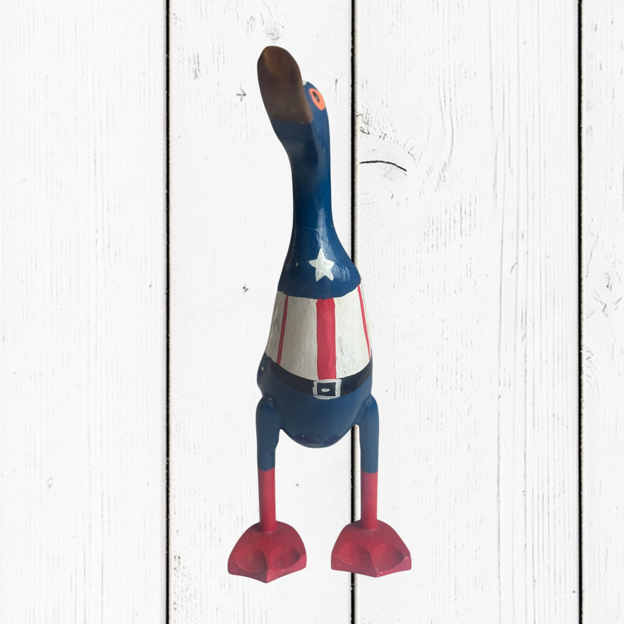 Papera Decorativa In Legno Artigianale Captain America Mascherato Supereroe Marvel