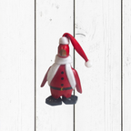 Pinguino Decorativo In Legno Artigianale Elfo Rosso Natale