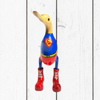 Papera Decorativa In Legno Artigianale Superman Supereroe