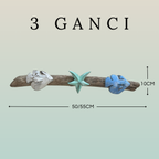Appendiabiti artigianale in legno fossile