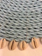 Placemat Tondo in Giunco con Conchiglie Cyprea – Ø35 cm Artigianale