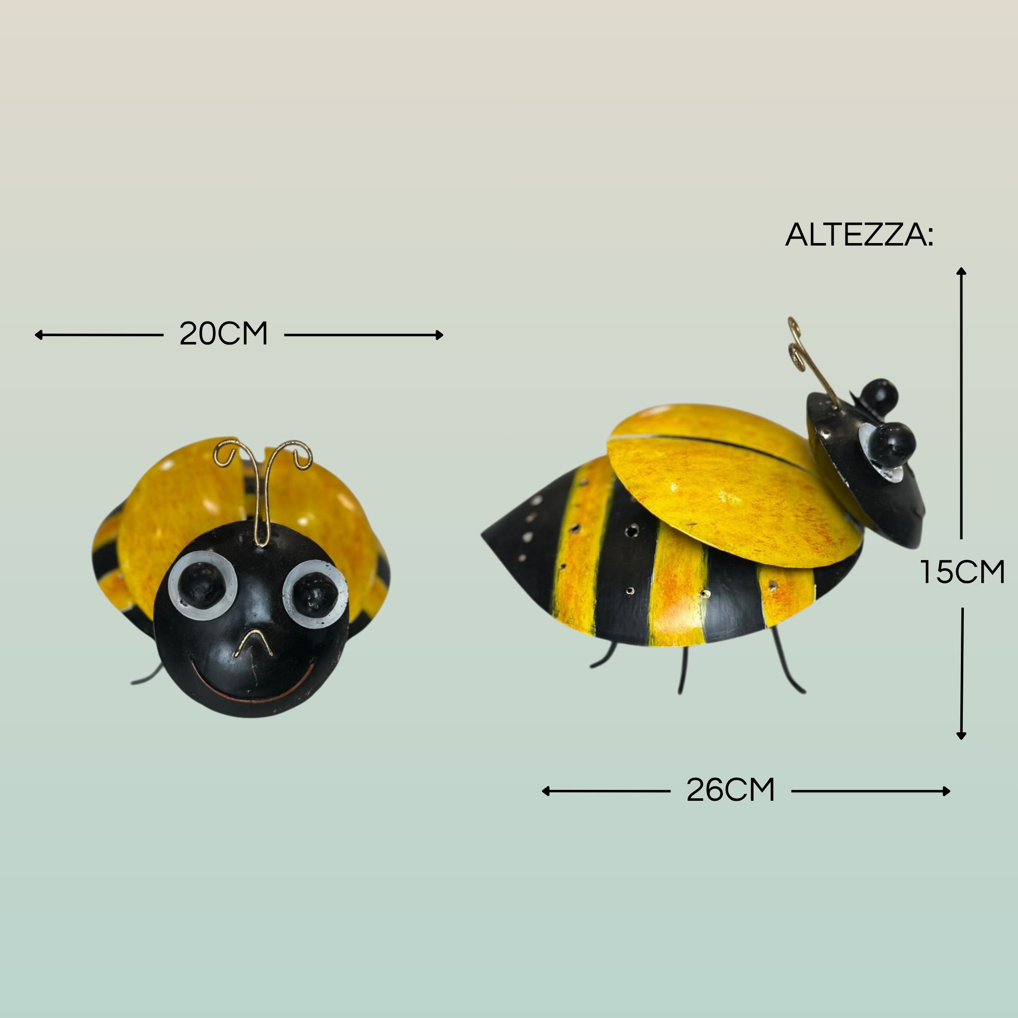 Portazampirone a Forma di Ape – Ferro Decorativo per Giardino e Outdoor