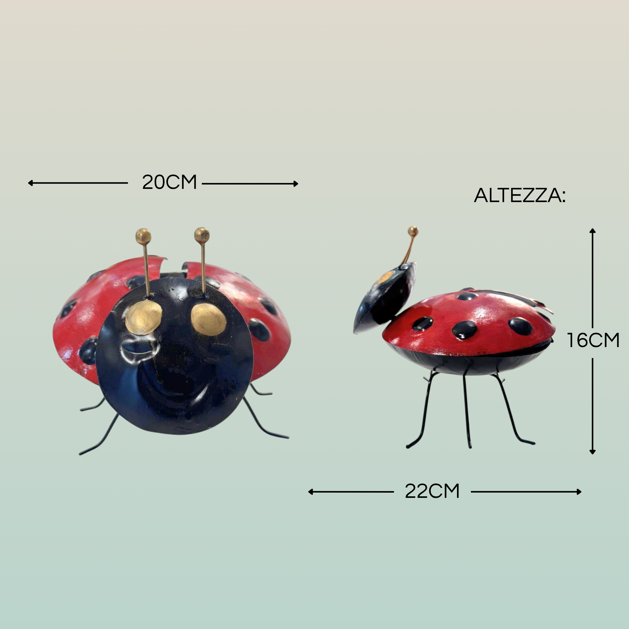 Portazampirone Coccinella in Ferro | Accessorio Antizanzare per Giardino