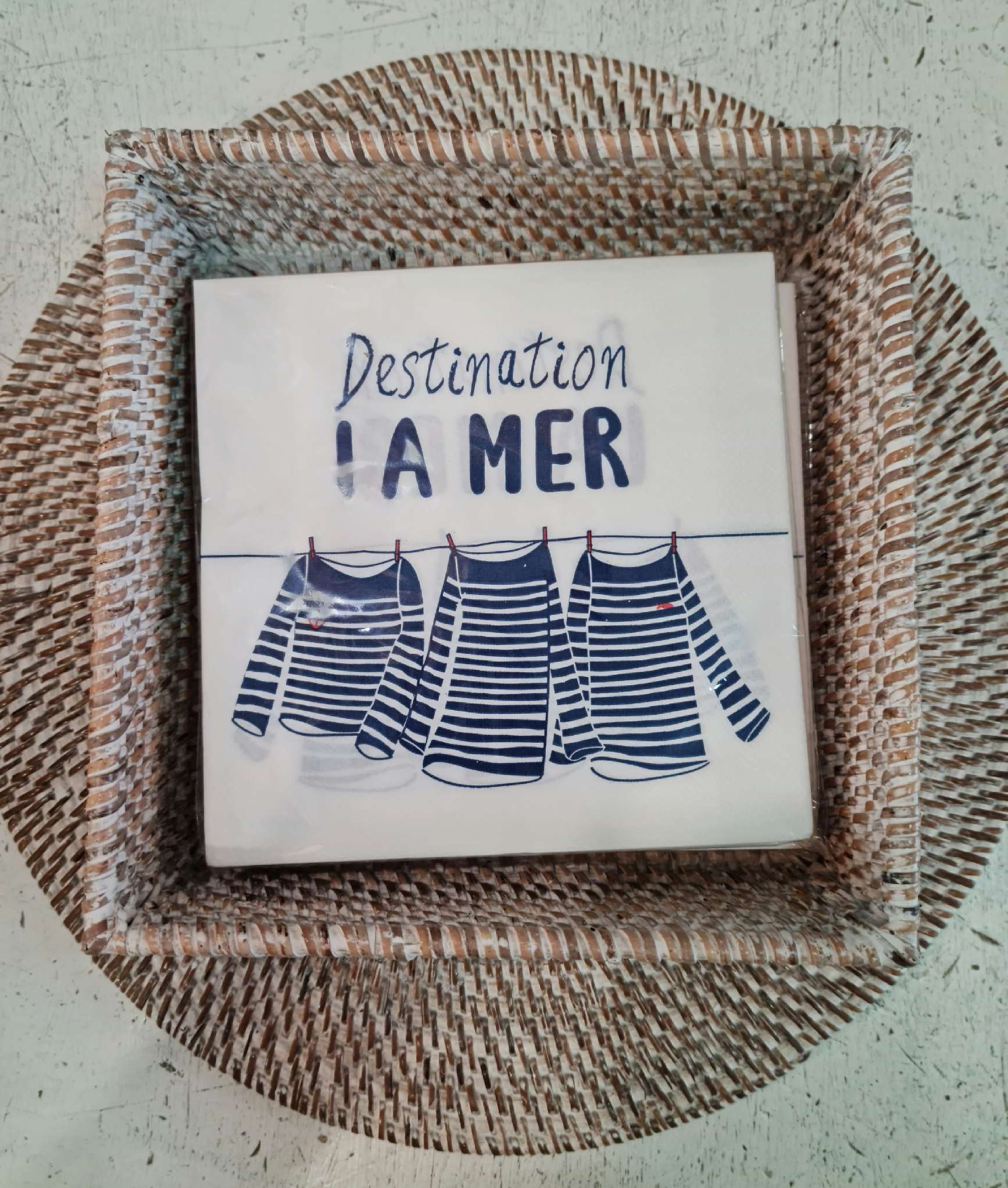 placemat bianco tondo rattan