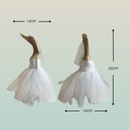 Papera Decorativa In Legno Artigianale Sposa Trendy Stivale Con Tacco