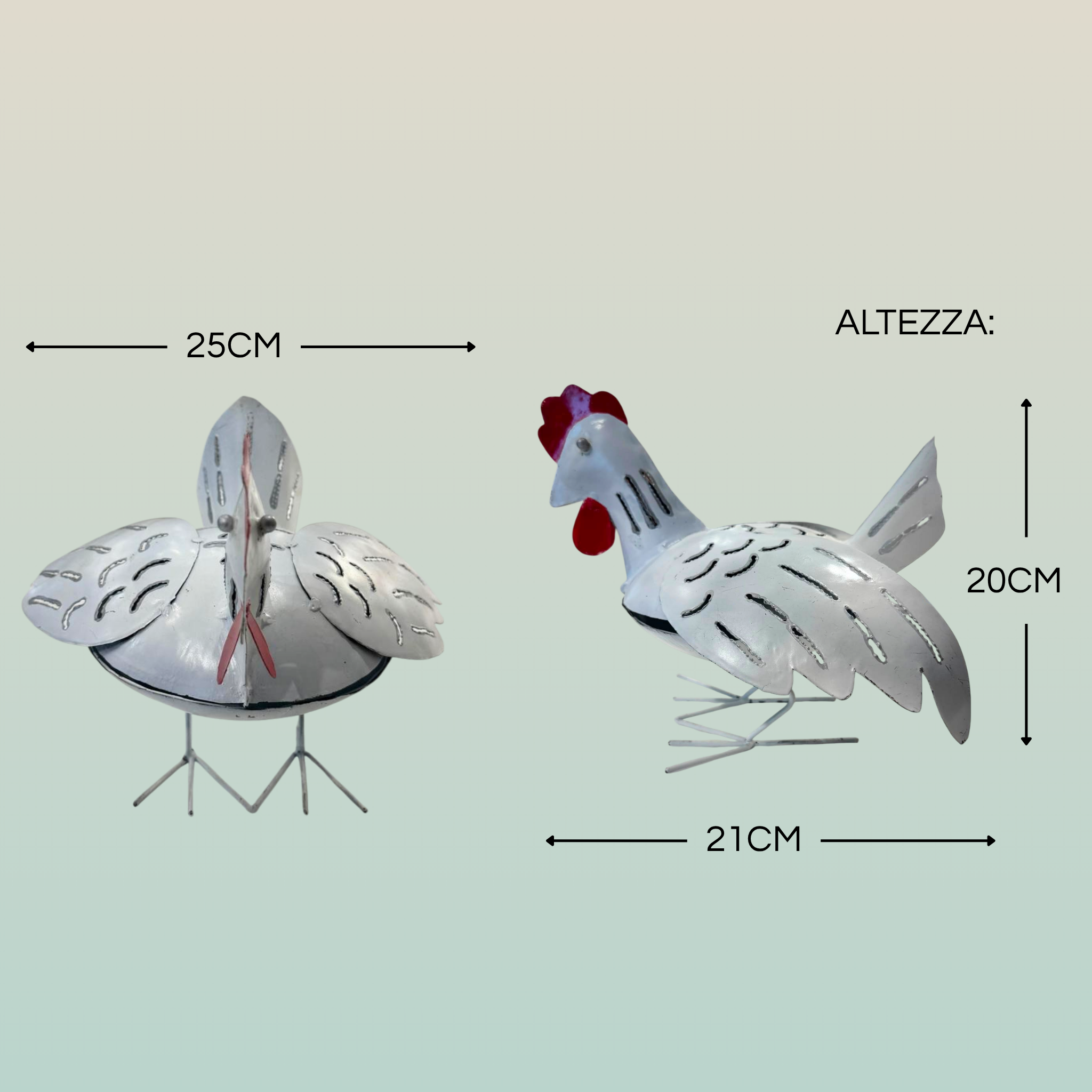 Portazampirone Gallo in Ferro | Accessorio Antizanzare per Giardino e Outdoor