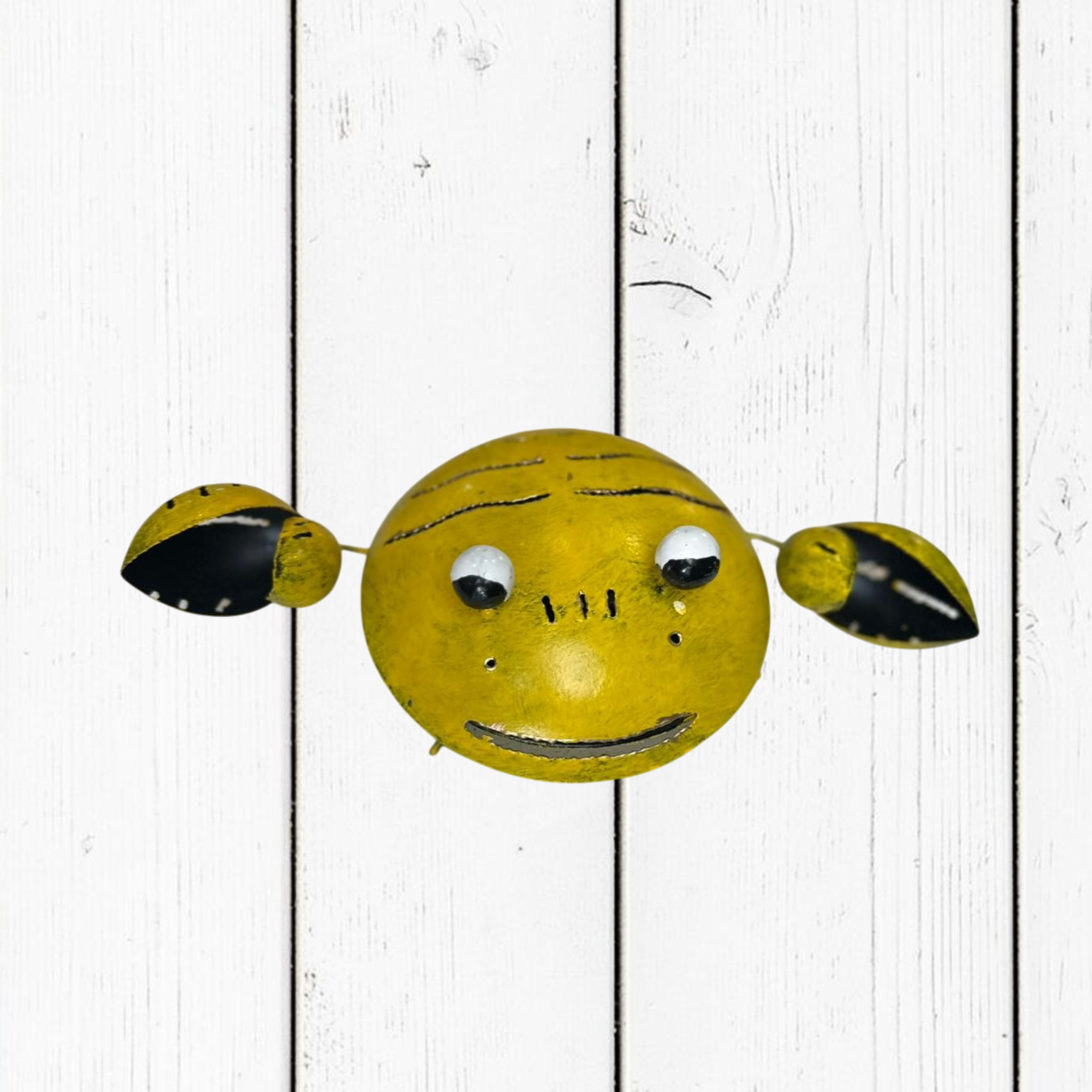 Portazampirone Granchio Giallo in Ferro | Accessorio Antizanzare per Giardino
