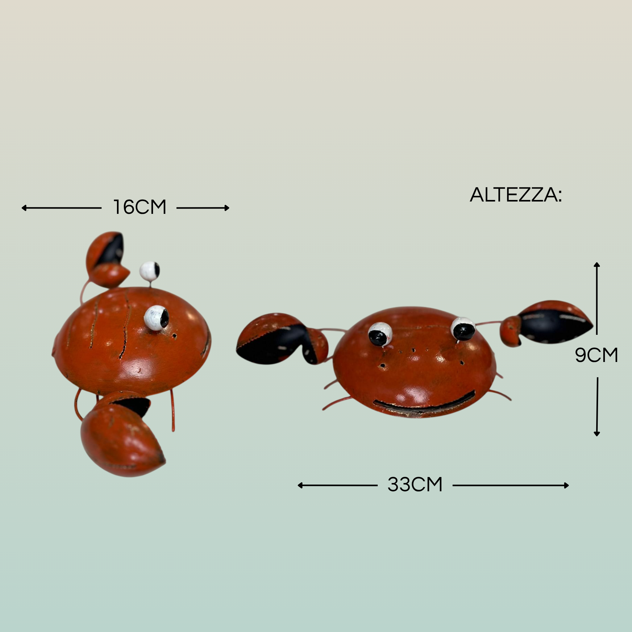 Portazampirone Granchio Arancione in Ferro | Accessorio Antizanzare per Giardino