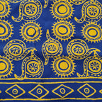 Pareo blu soli e cerchi gialli