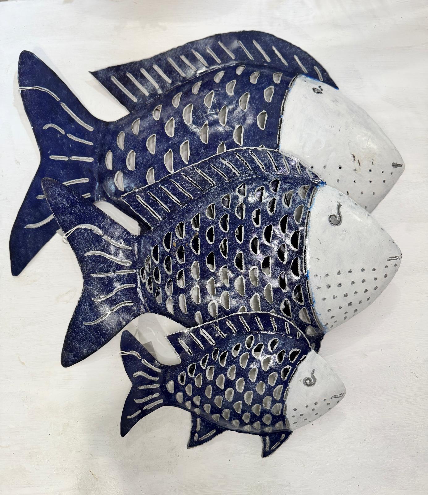 PESCE FERRO MUSO BIANCO CORPO BLU