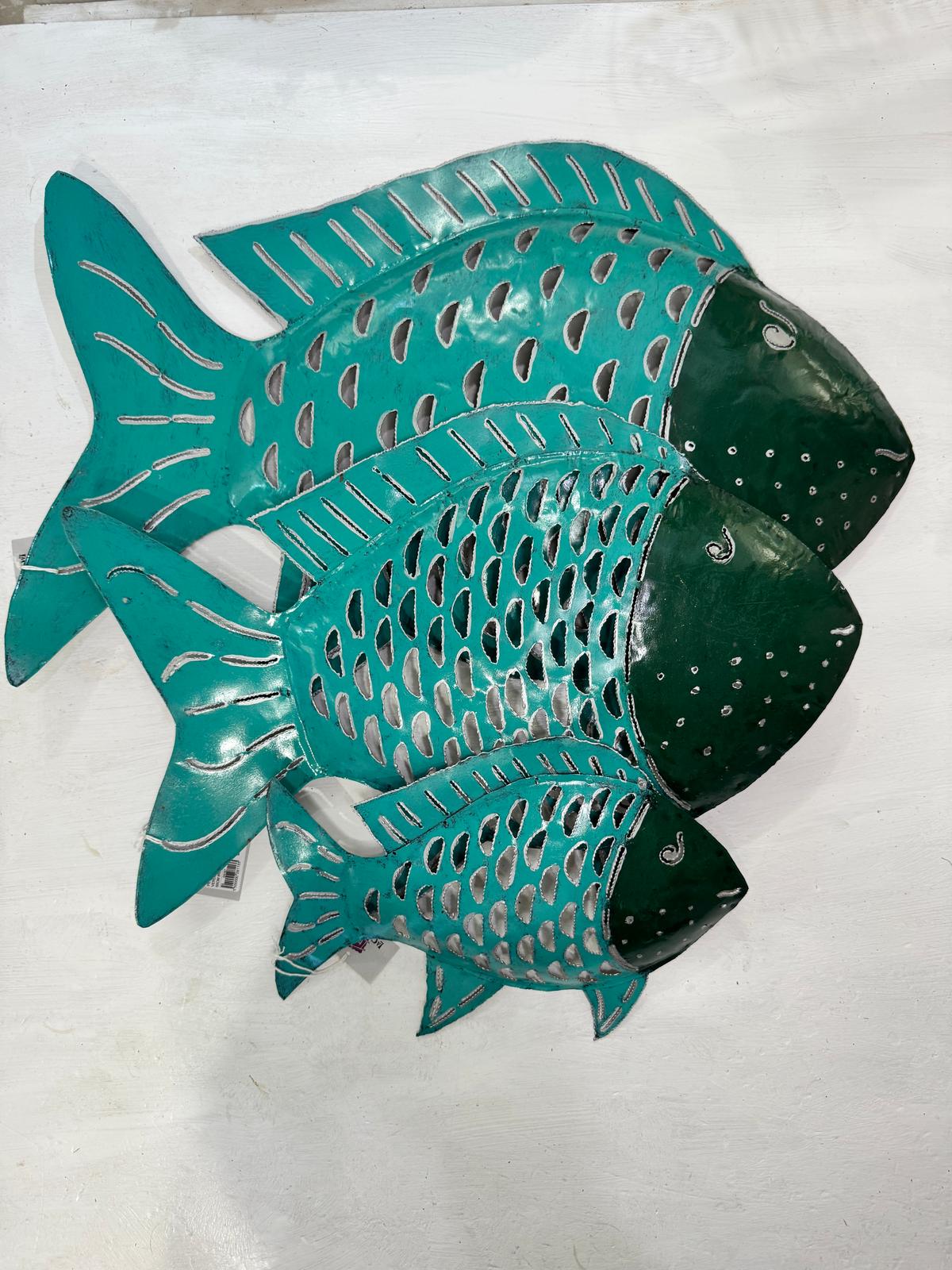 PESCE FERRO MUSO VERDE SCURO CORPO VERDE TIFFANY