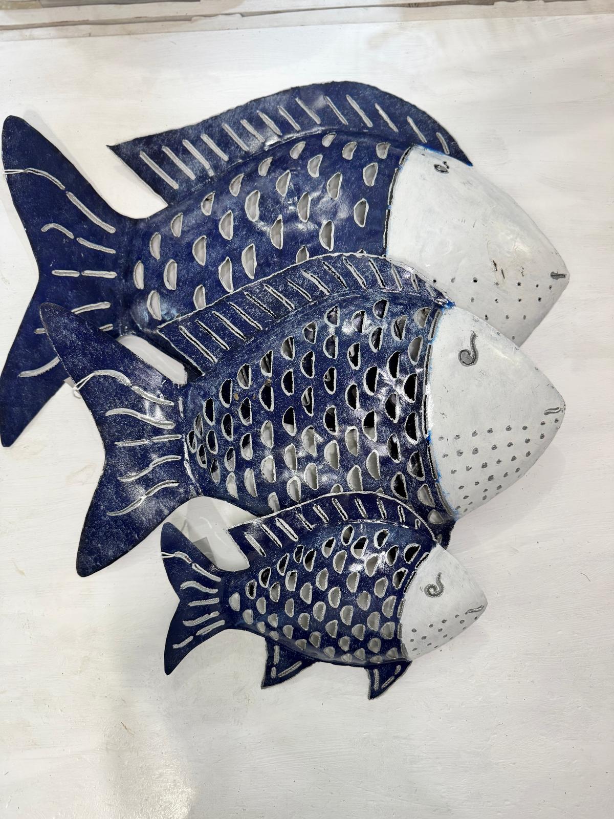 PESCE FERRO MUSO BIANCO CORPO BLU