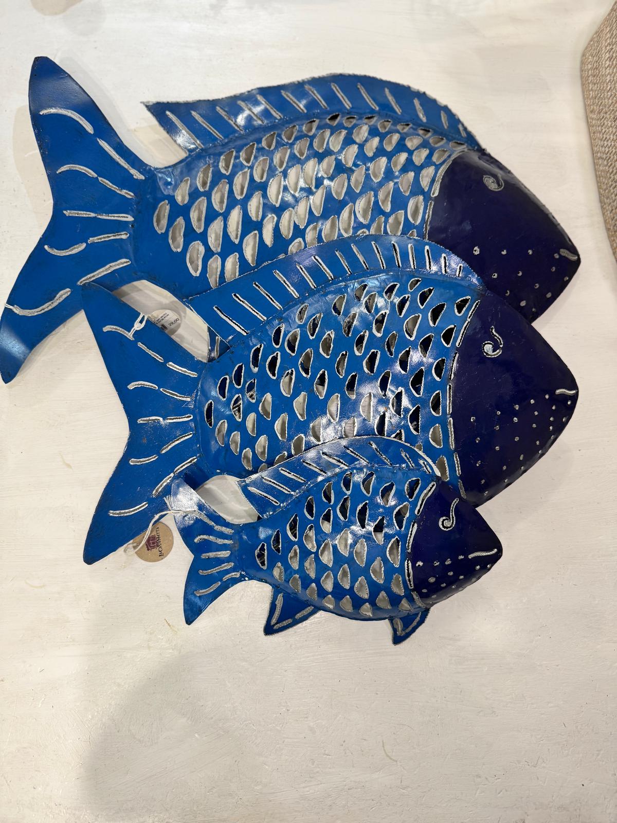 PESCE FERRO MUSO BIANCO CORPO BLU