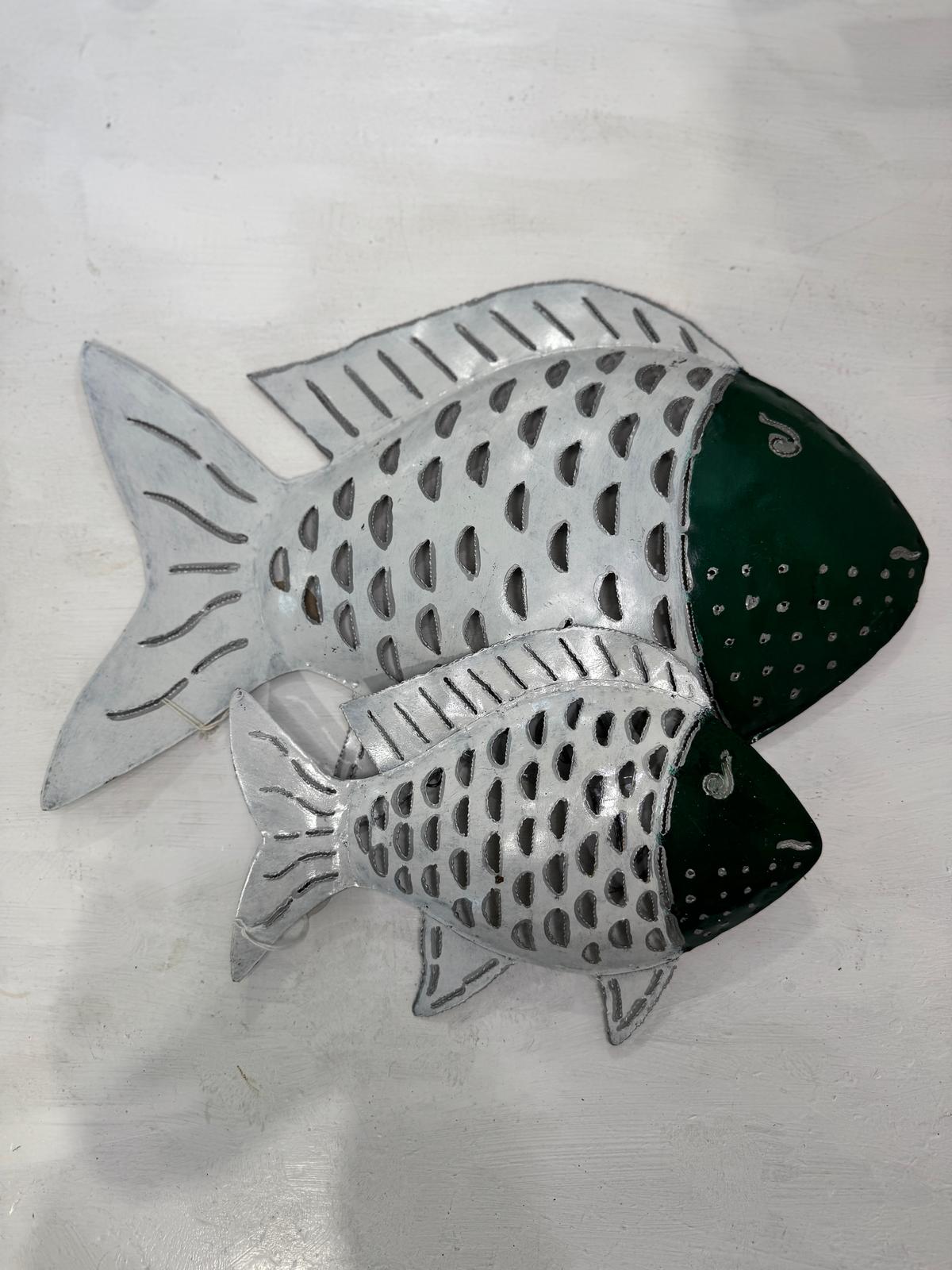 PESCE  FERRO MUSO VERDE SCURO CORPO BIANCO