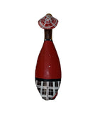 Papera decorativa in legno Contadina Cappello Rosso