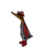Papera decorativa in legno Contadina Cappello Rosso