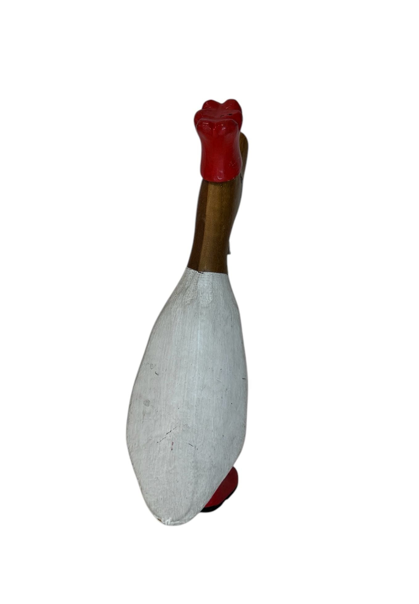 Papera Decorativa in Legno Artigianale Regalo Originale Chef Rosso Fiori