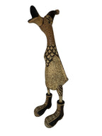 Papera decorativa in legno Natural Piume Cappello Pon Pon Becco Open