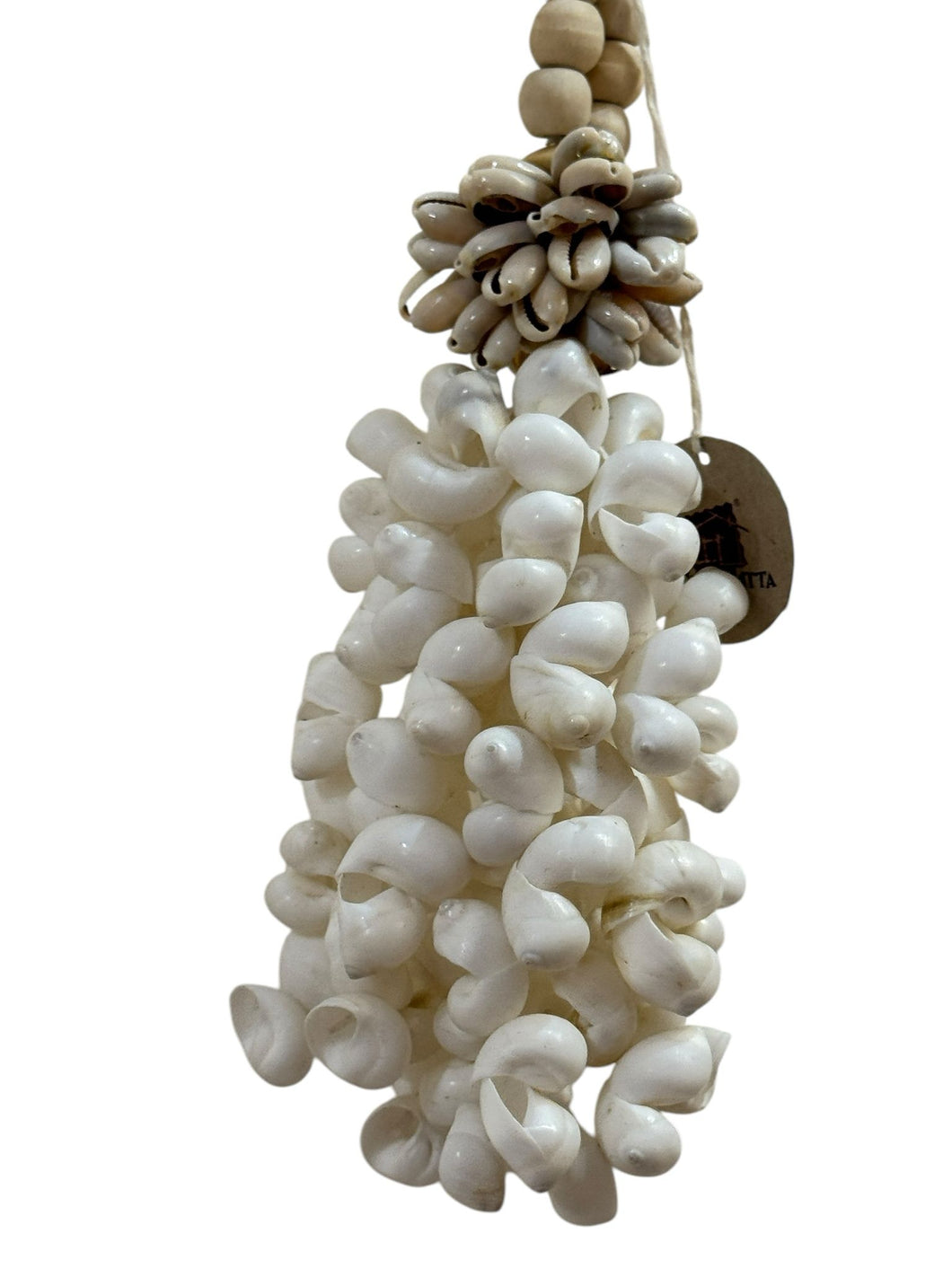 EMBRASSE PALLINE LEGNO MULTI CONCHIGLIE BIANCHE