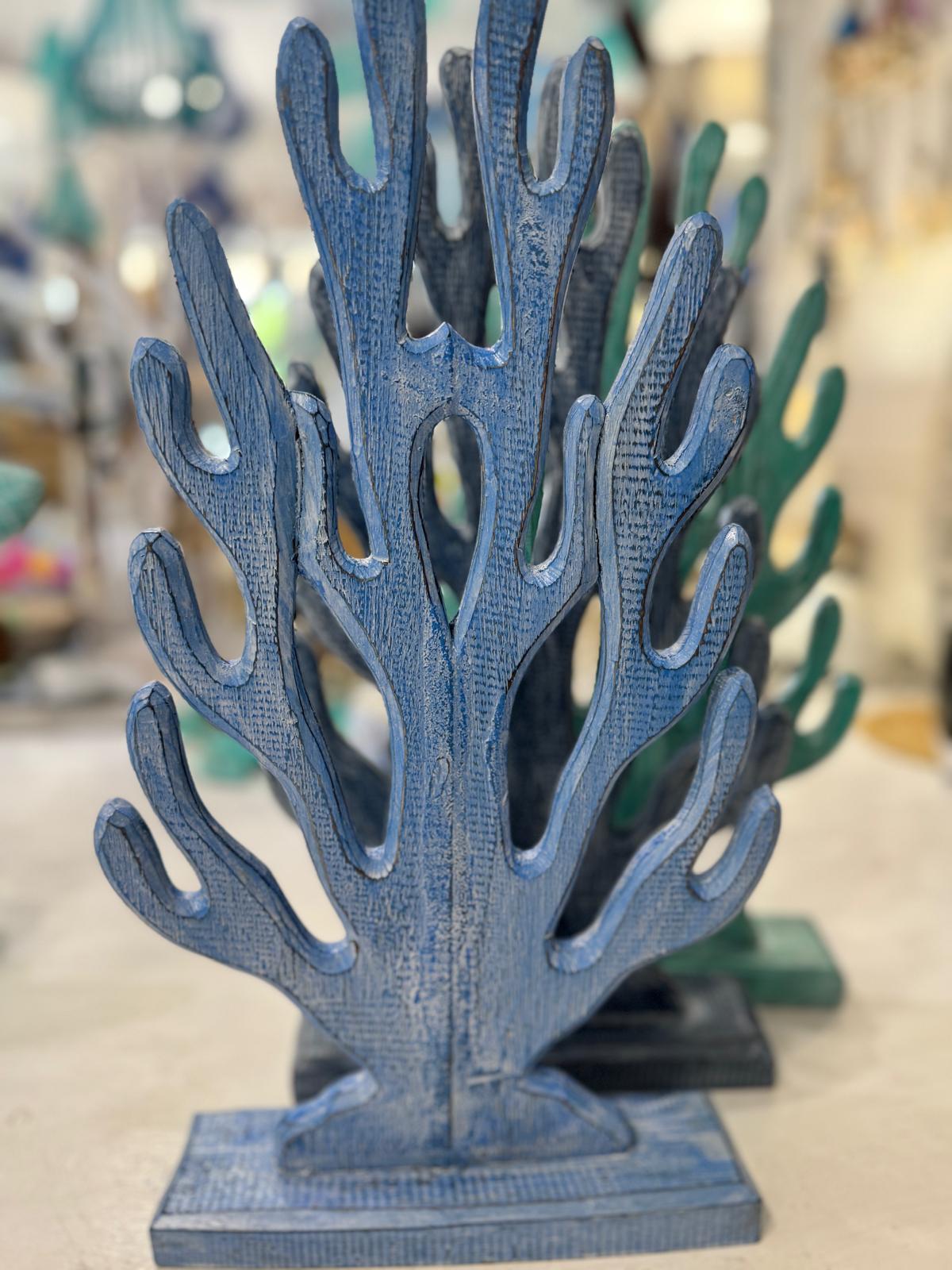 CORALLO IN LEGNO CON BASE