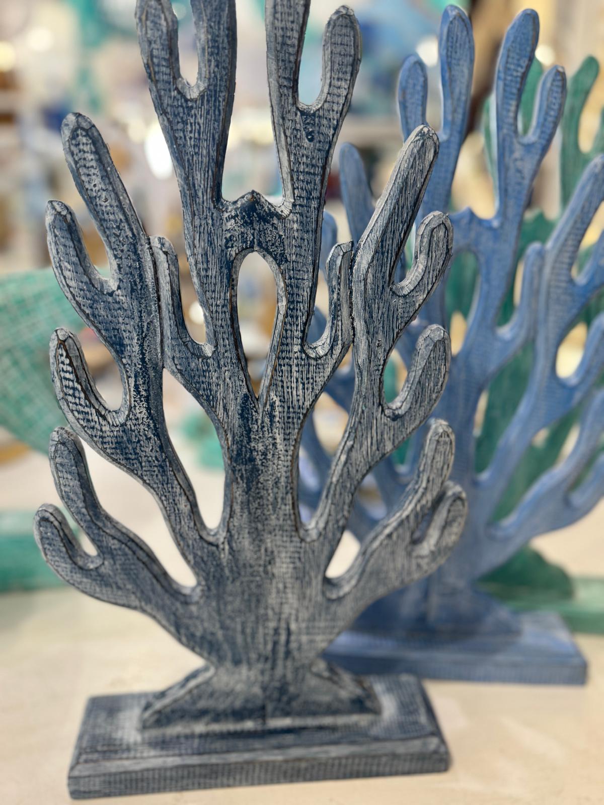 CORALLO IN LEGNO CON BASE