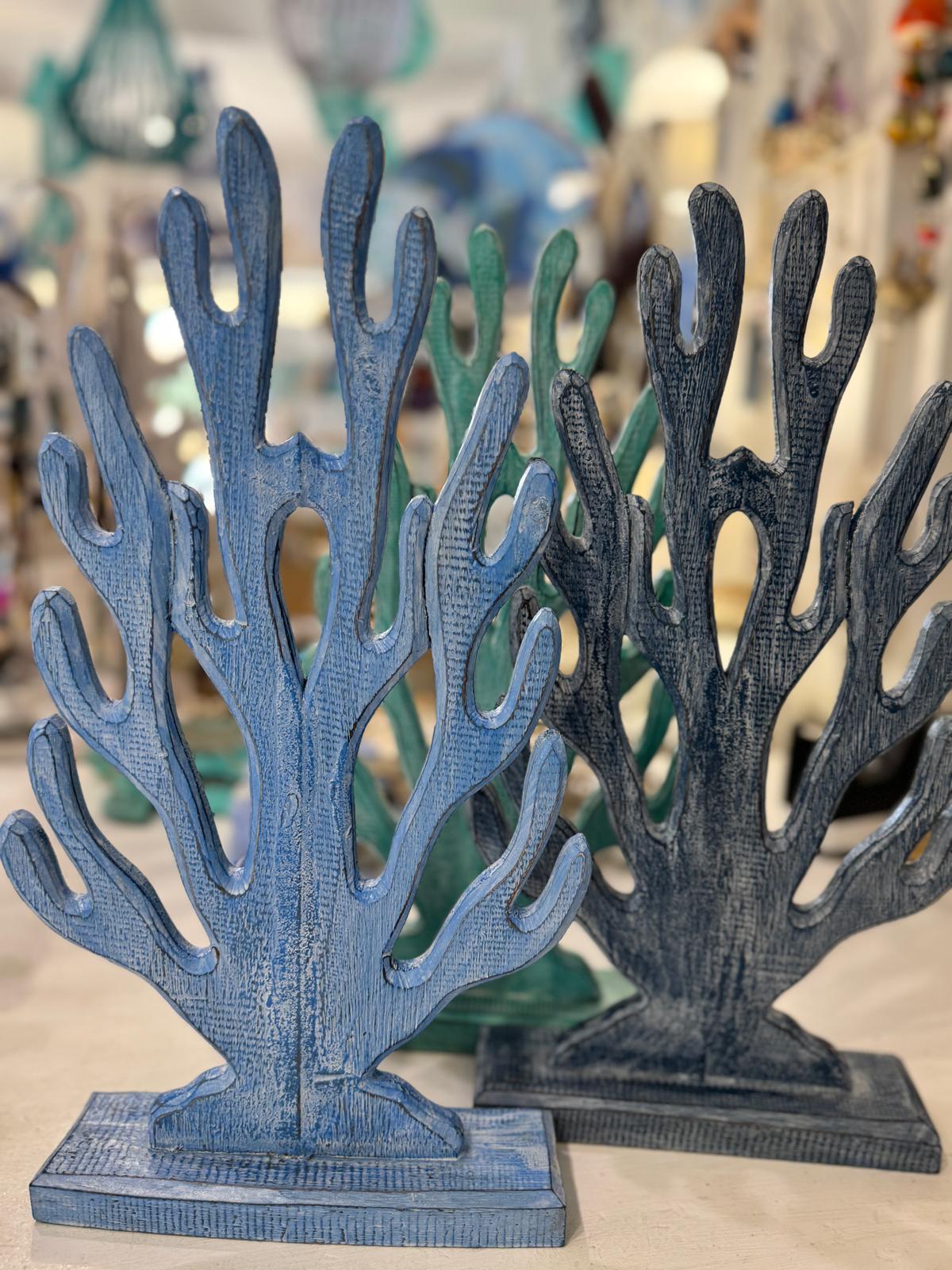 CORALLO IN LEGNO CON BASE