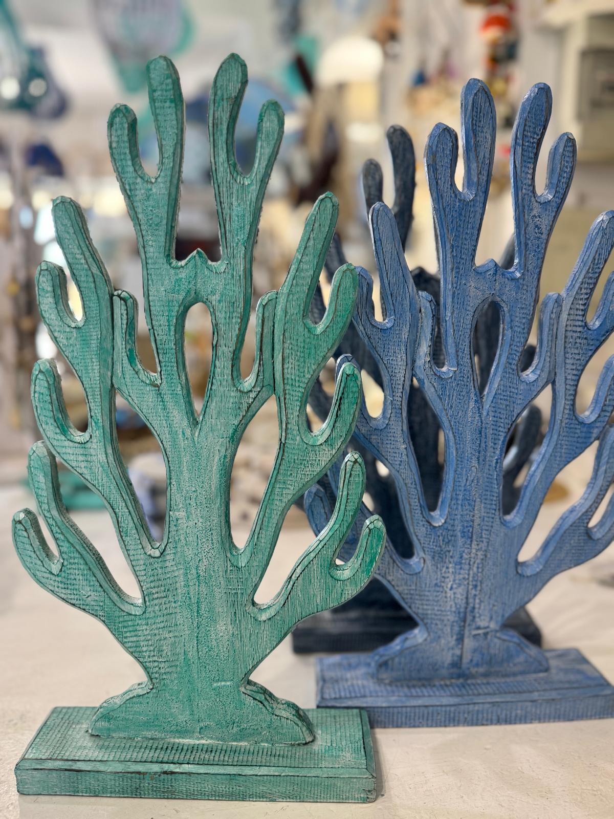CORALLO IN LEGNO CON BASE
