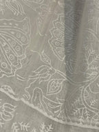 Tenda Voile Cotone Fiori Bianchi | Tenda Floreale 150x300 cm