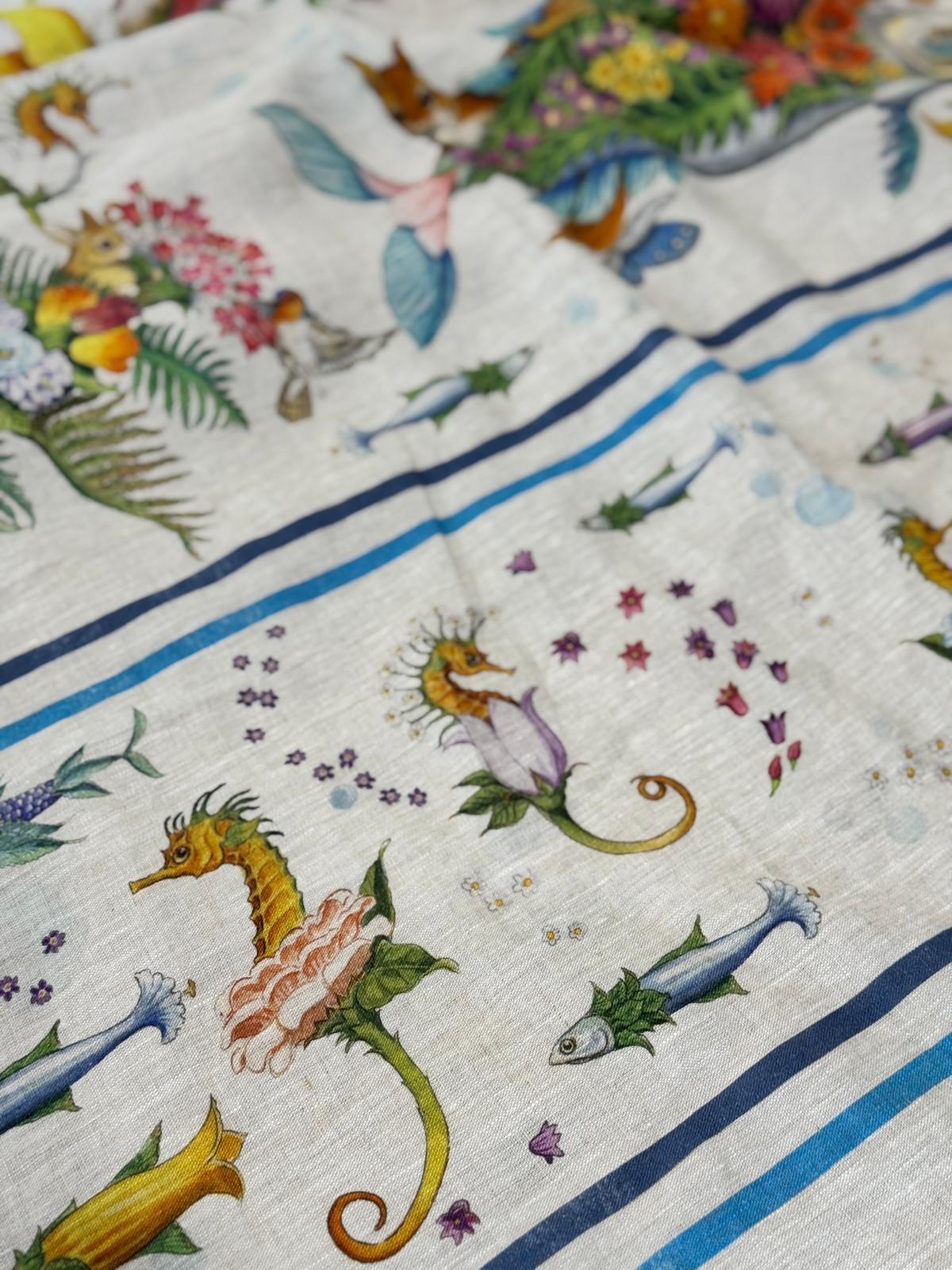 MEZZERO PESCIFLORA IN LINO matrimoniale SCONTO 20%
