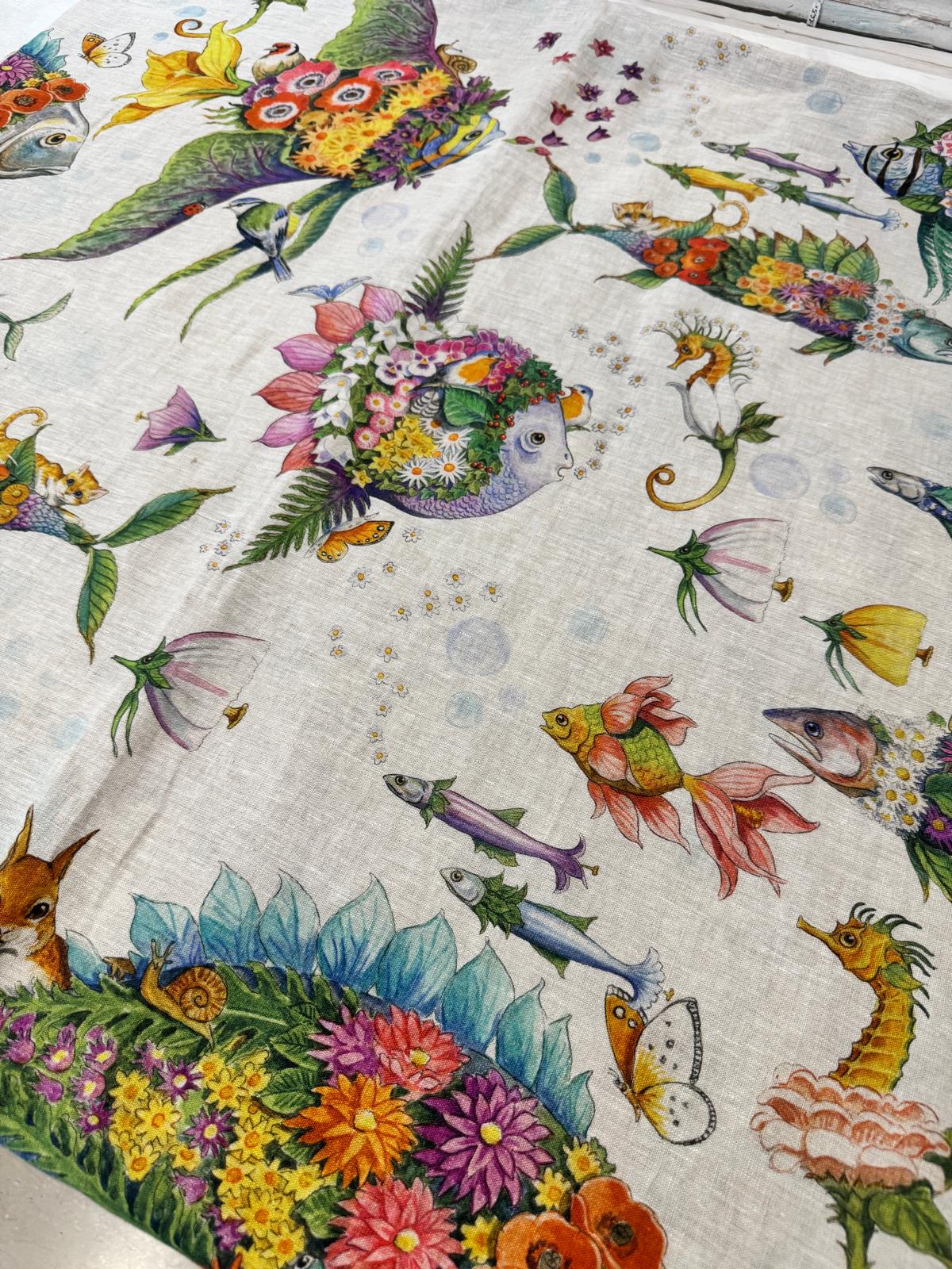 MEZZERO PESCIFLORA IN LINO matrimoniale SCONTO 20%