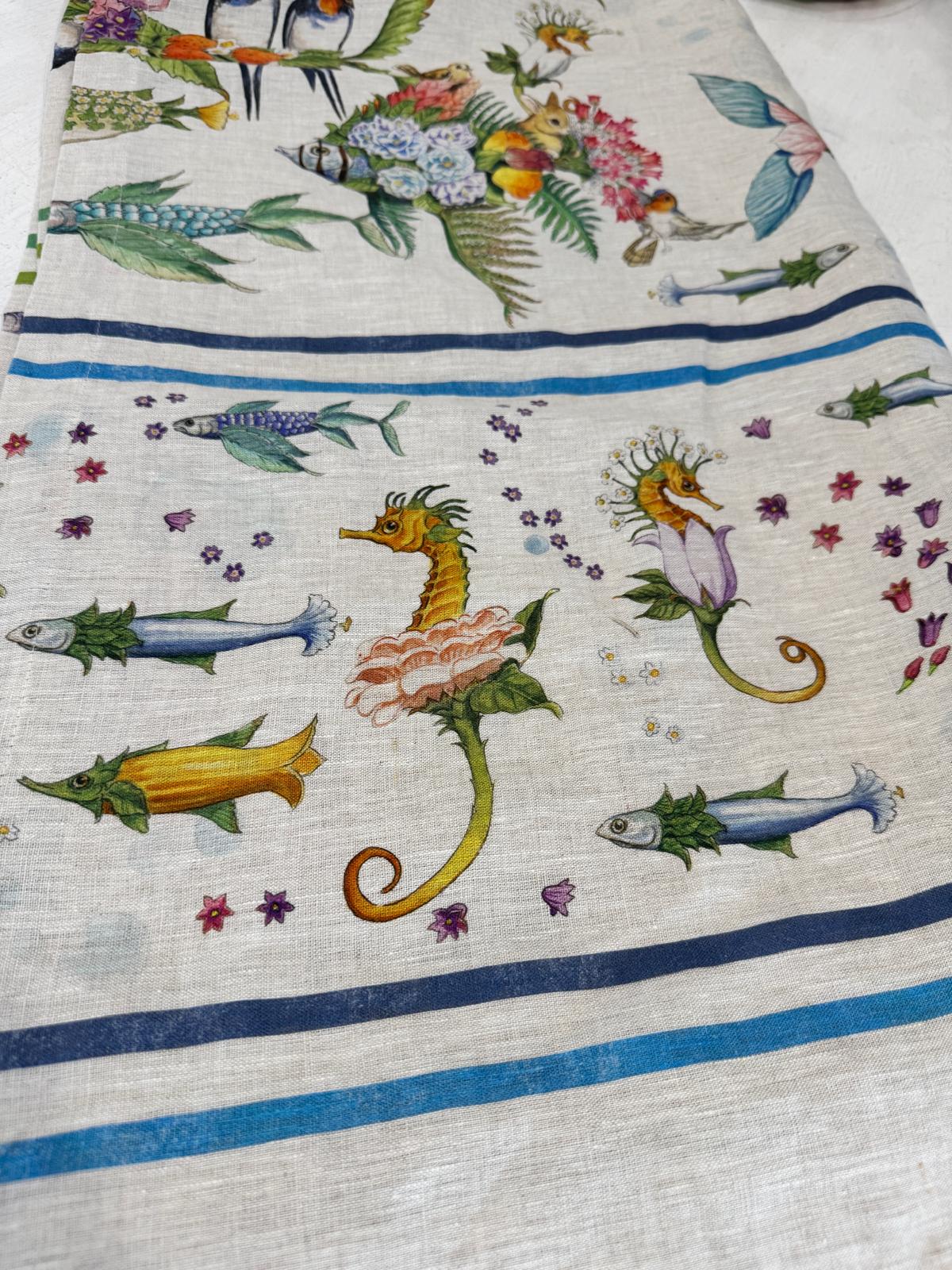 MEZZERO PESCIFLORA IN LINO matrimoniale SCONTO 20%
