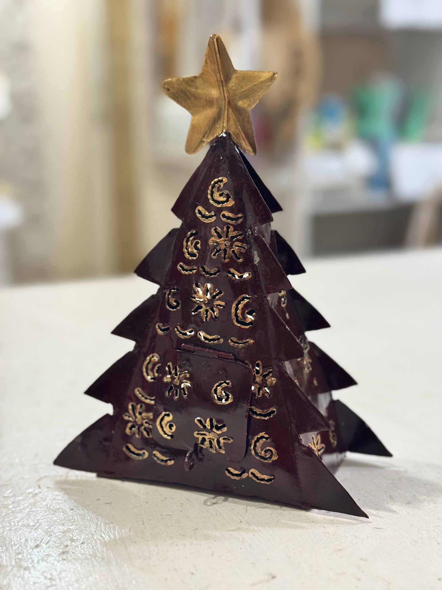 ALBERO DI NATALE PORTA CANDELA SPORTELLINO