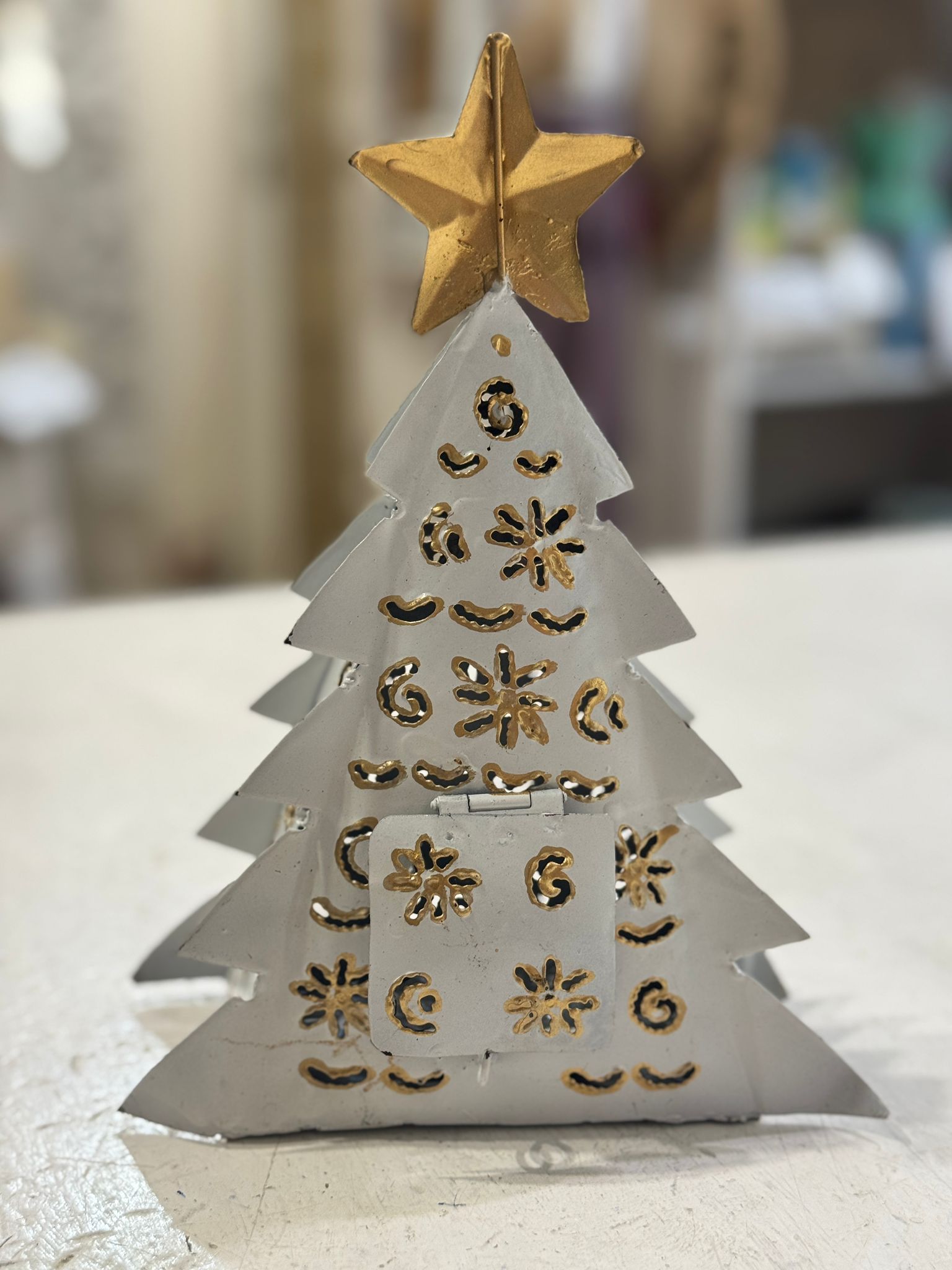 ALBERO DI NATALE PORTA CANDELA SPORTELLINO