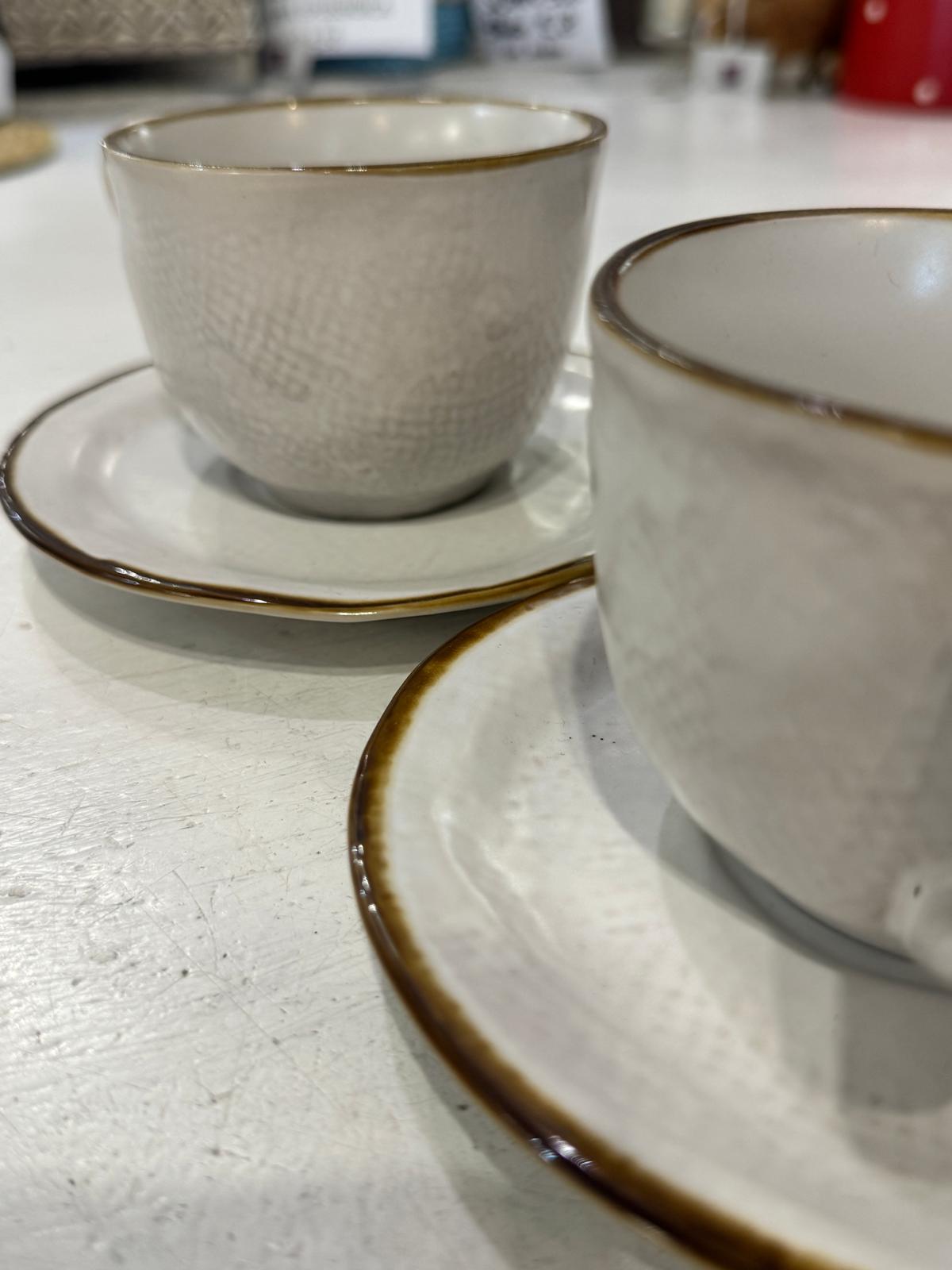 TAZZA MACCHIATO CON PIATTINO BIANCO
