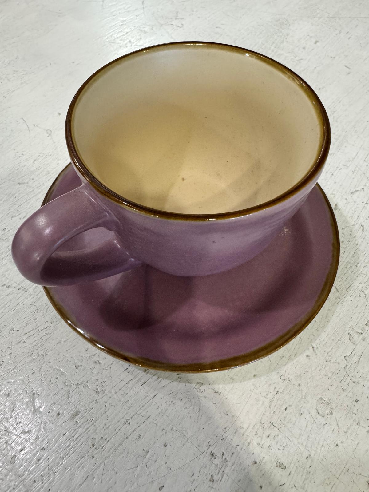 TAZZA MACCHIATO CON PIATTINO ROSA