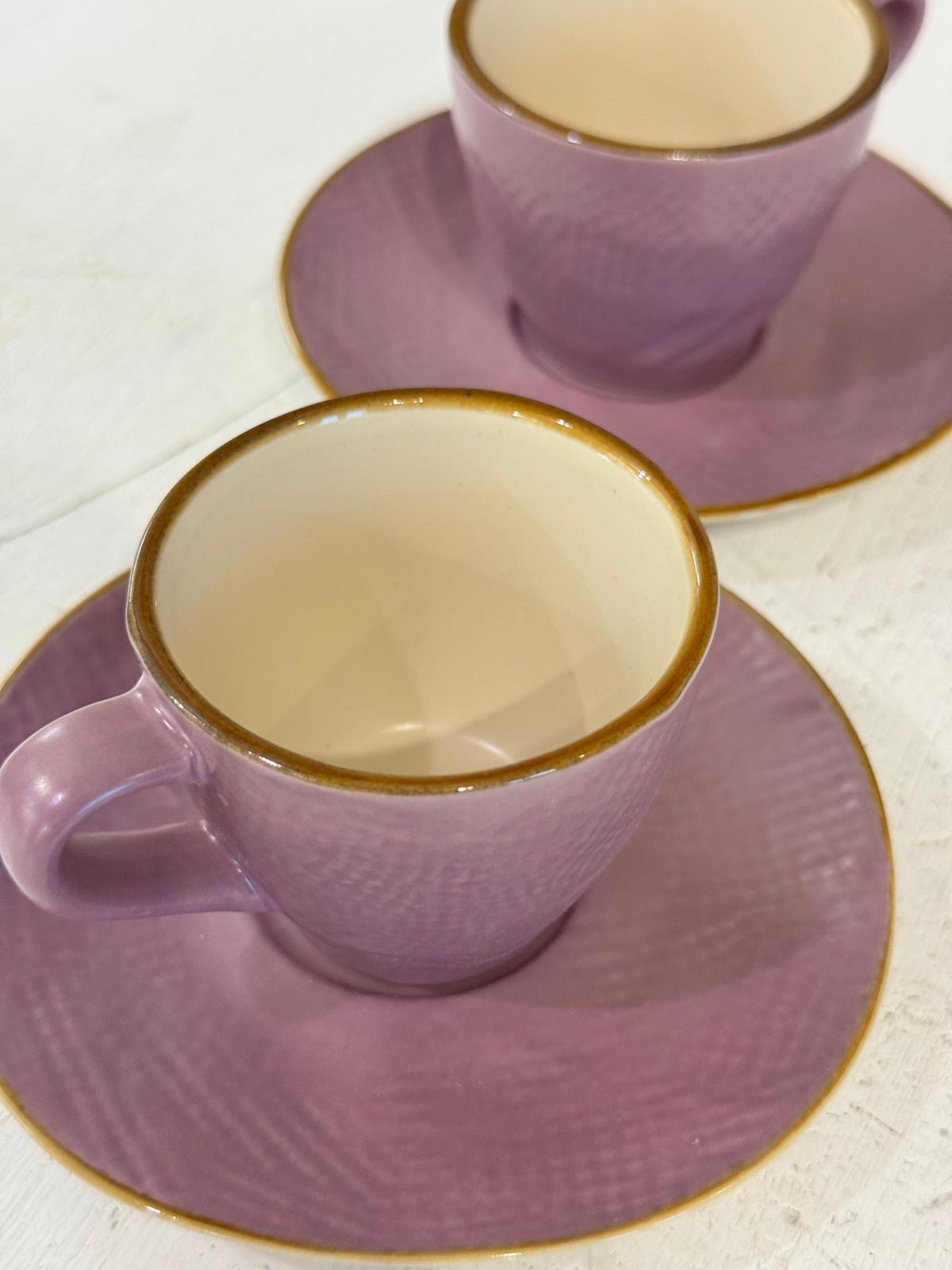 TAZZINA CAFFÈ CON PIATTINO ROSA