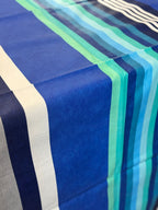 Tovaglia Resinata Riga Blu Raya Antimacchia e Idrorepellente