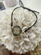 BRACCIALE FILO DI COTONE E PICCOLI ZIRCONI