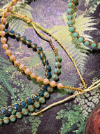 BRACCIALE FILO DORATO COTONE PIETRE DURE