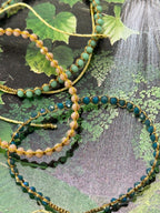 BRACCIALE FILO DORATO COTONE PIETRE DURE