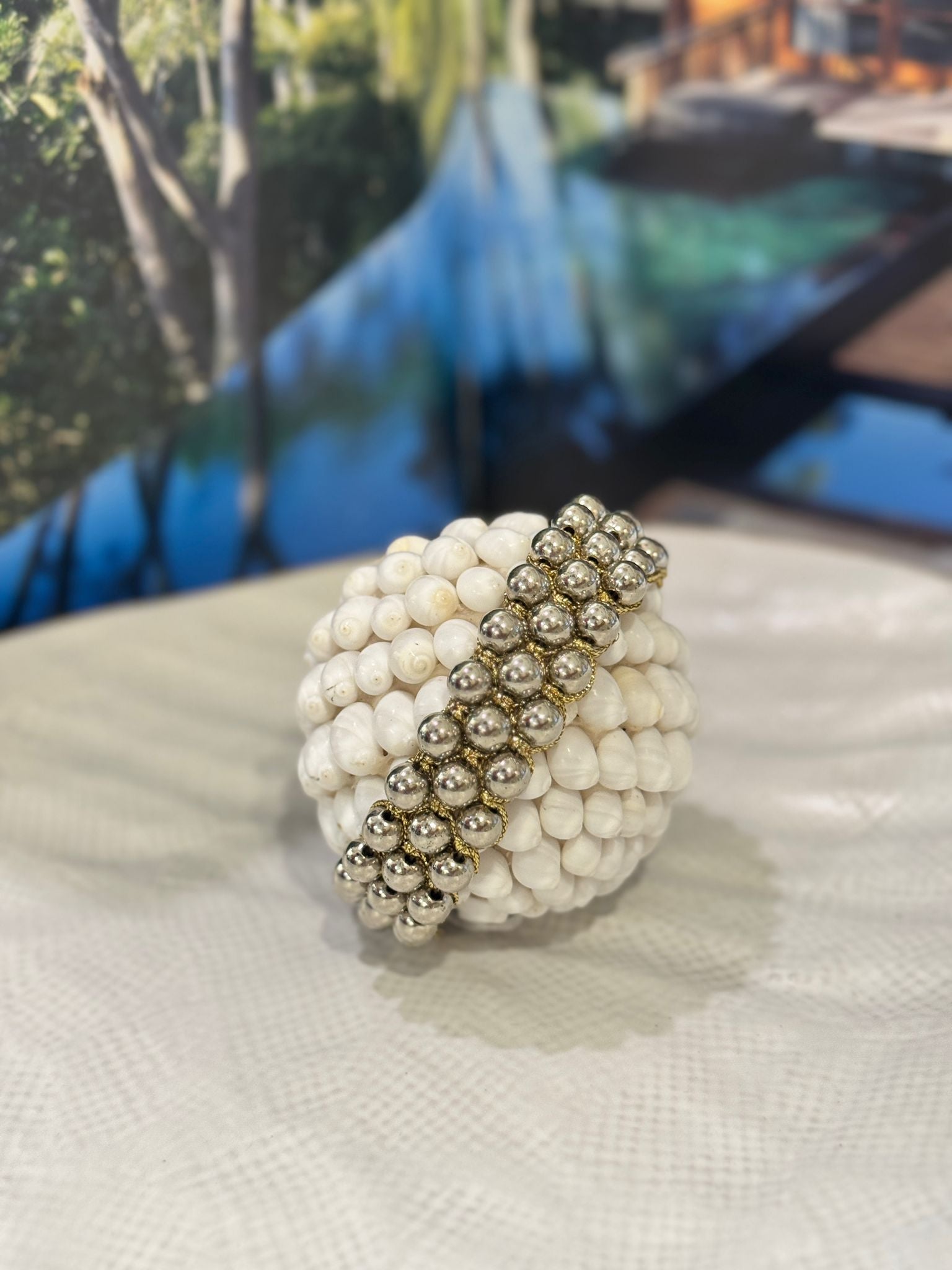BRACCIALE FILO DORATO COTONE MIX PIETRE DURE, LEGNO, CRYSTAL