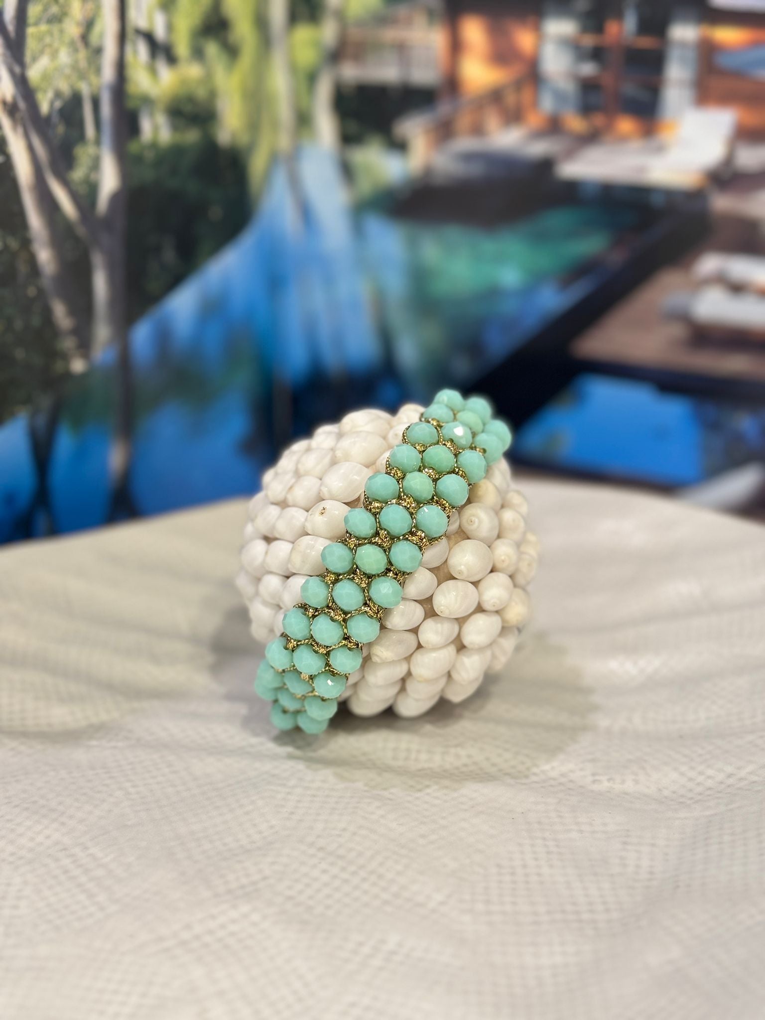 BRACCIALE FILO DORATO COTONE MIX PIETRE DURE, LEGNO, CRYSTAL